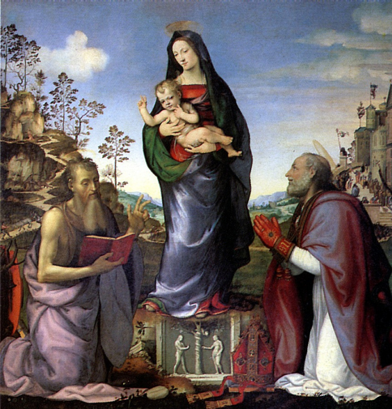 Мариотто Альбертинелли. Мадонна с младенцем и со святыми Иеронимом и Зенобием