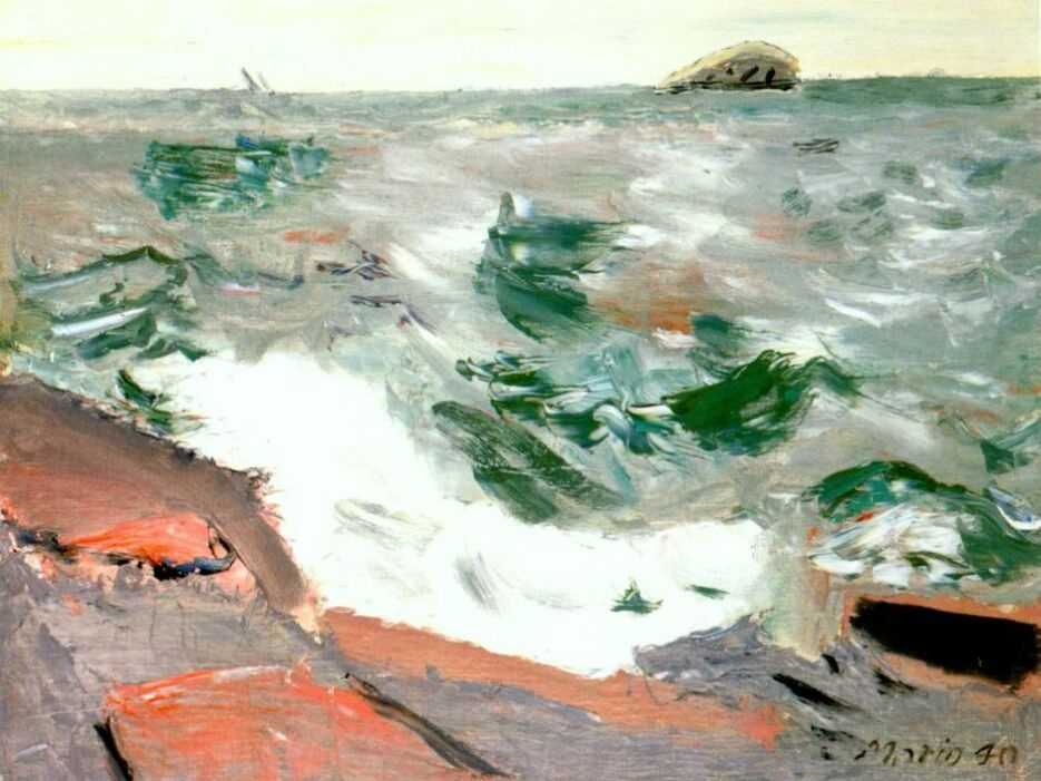 Джон Марин. Розовые скалы и зеленое море
