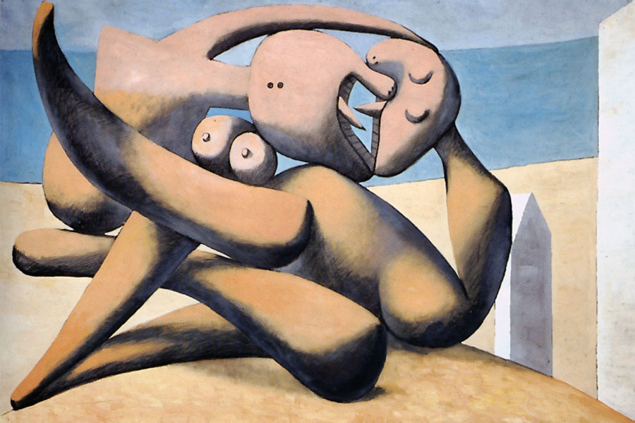 Пабло Пикассо. Фигуры на берегу моря (Поцелуй)
