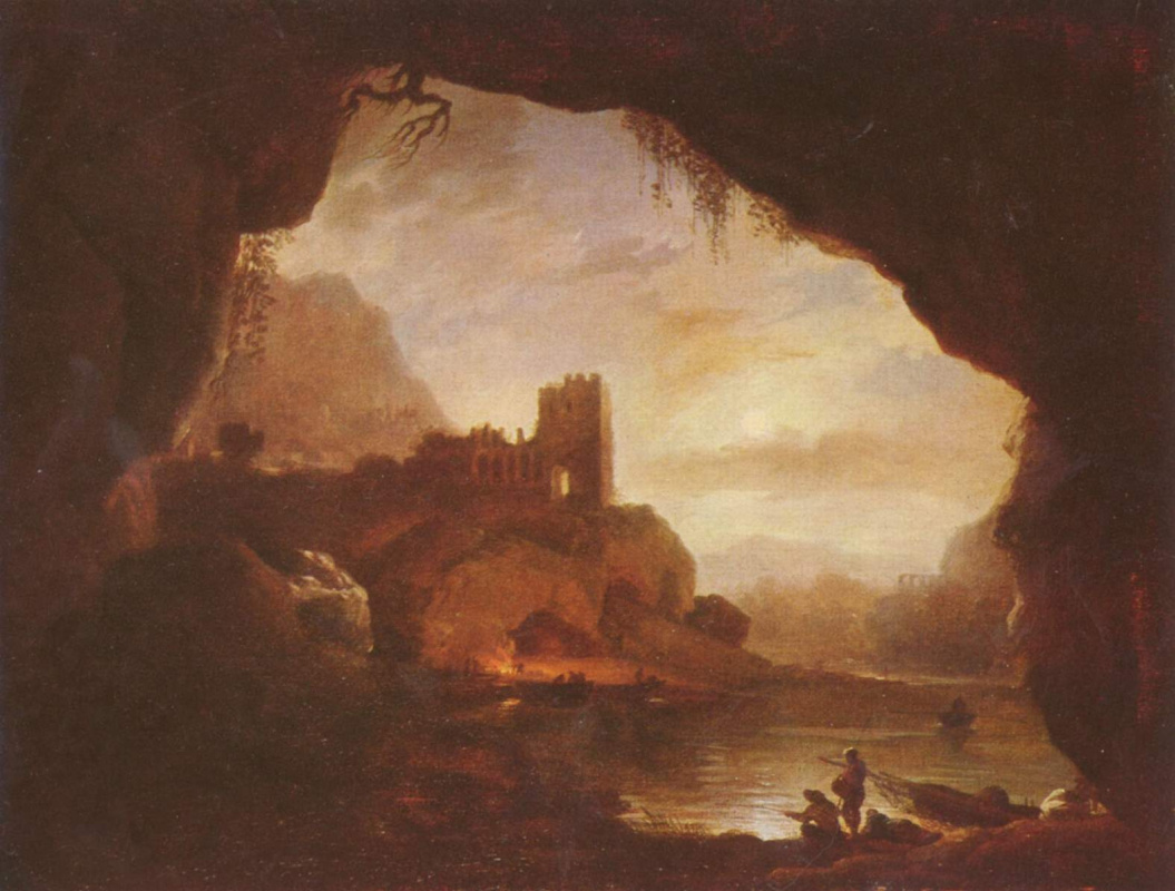 Клод Жозеф Верне. Пейзаж с крепостными руинами