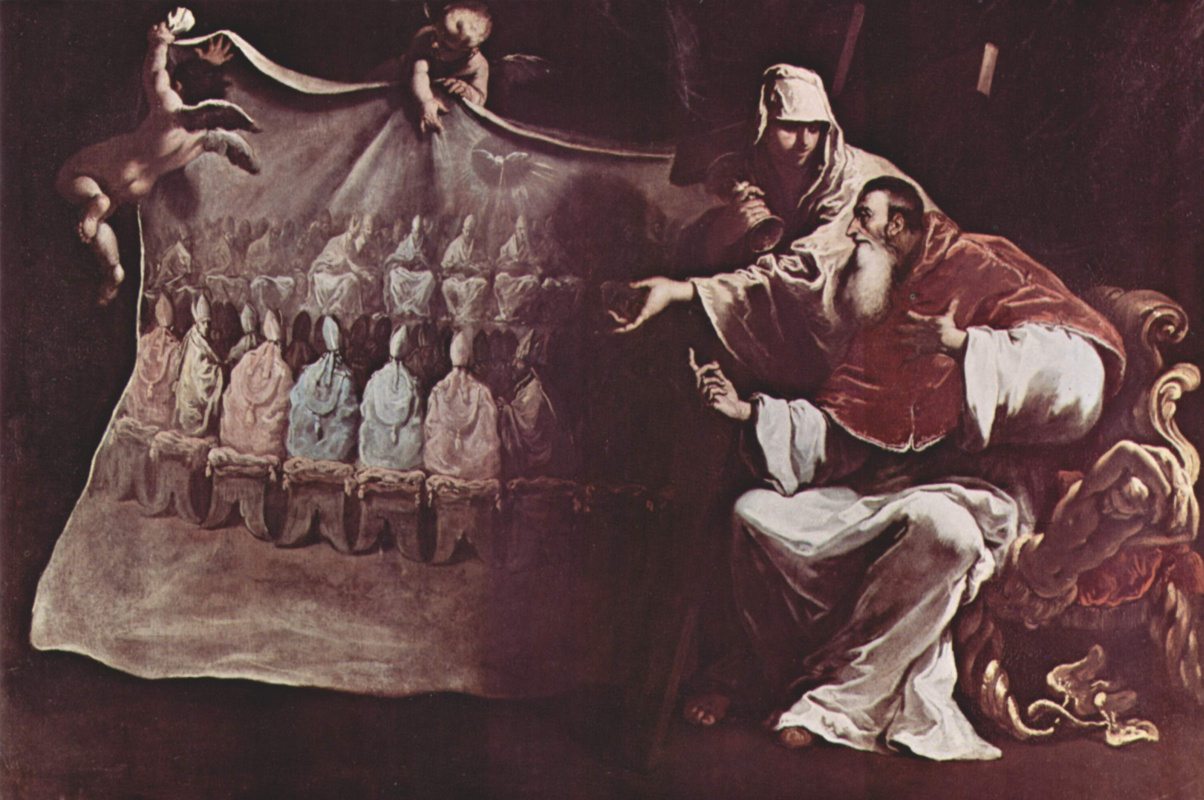 Себастьяно Риччи. Цикл картин о жизни папы Павла III. Папа, охваченный верой во вселенский собор