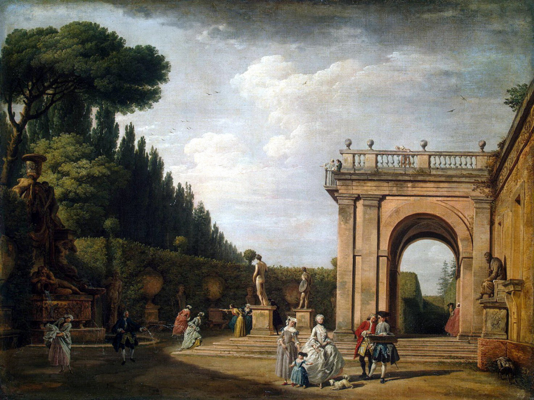Клод Жозеф Верне. Вид в парке виллы Людовизи в Риме