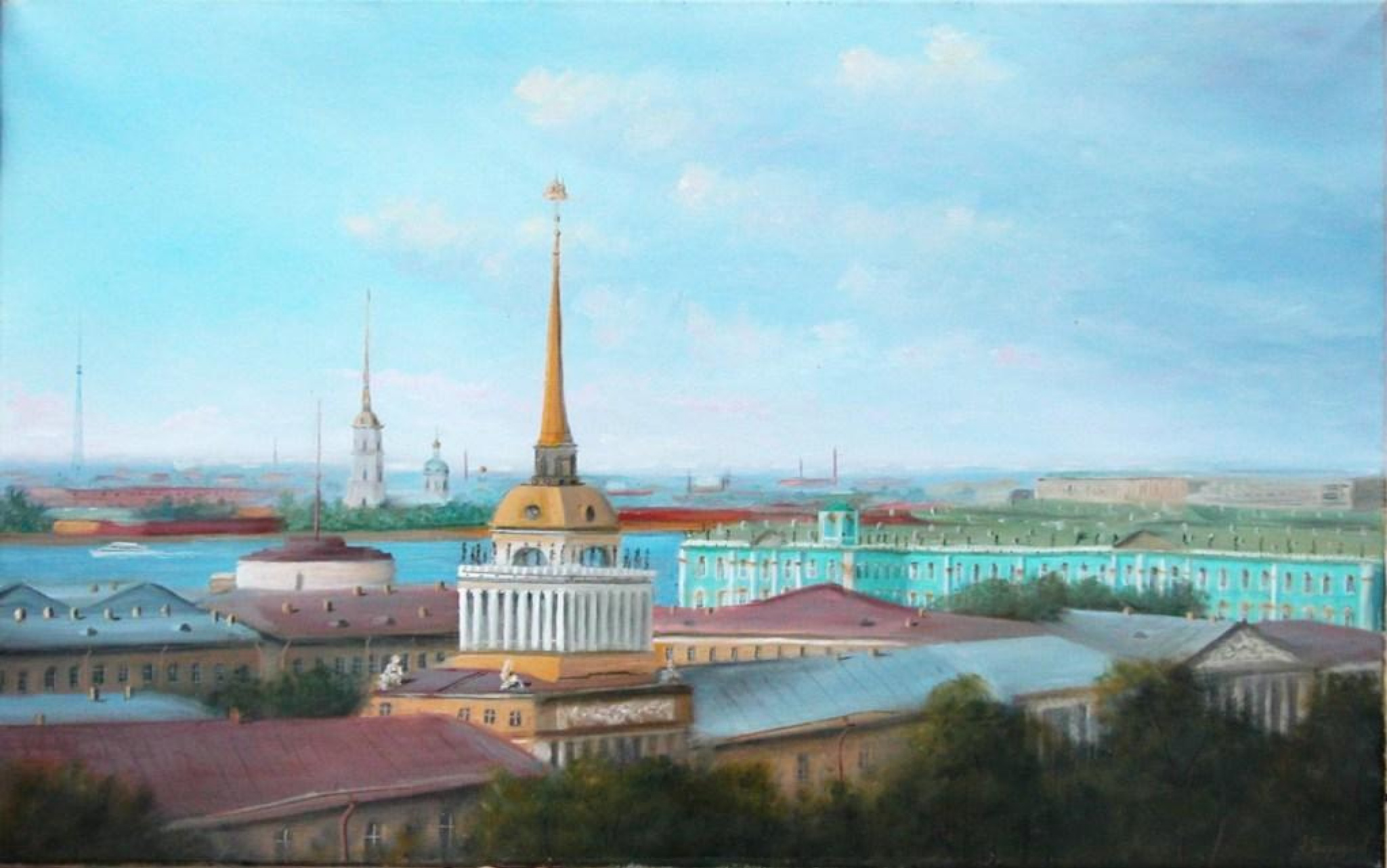 Александр Сергеевич Тербушев - Санкт-Петербург.Адмиралтейство., 70×50 см:  Описание произведения | Артхив