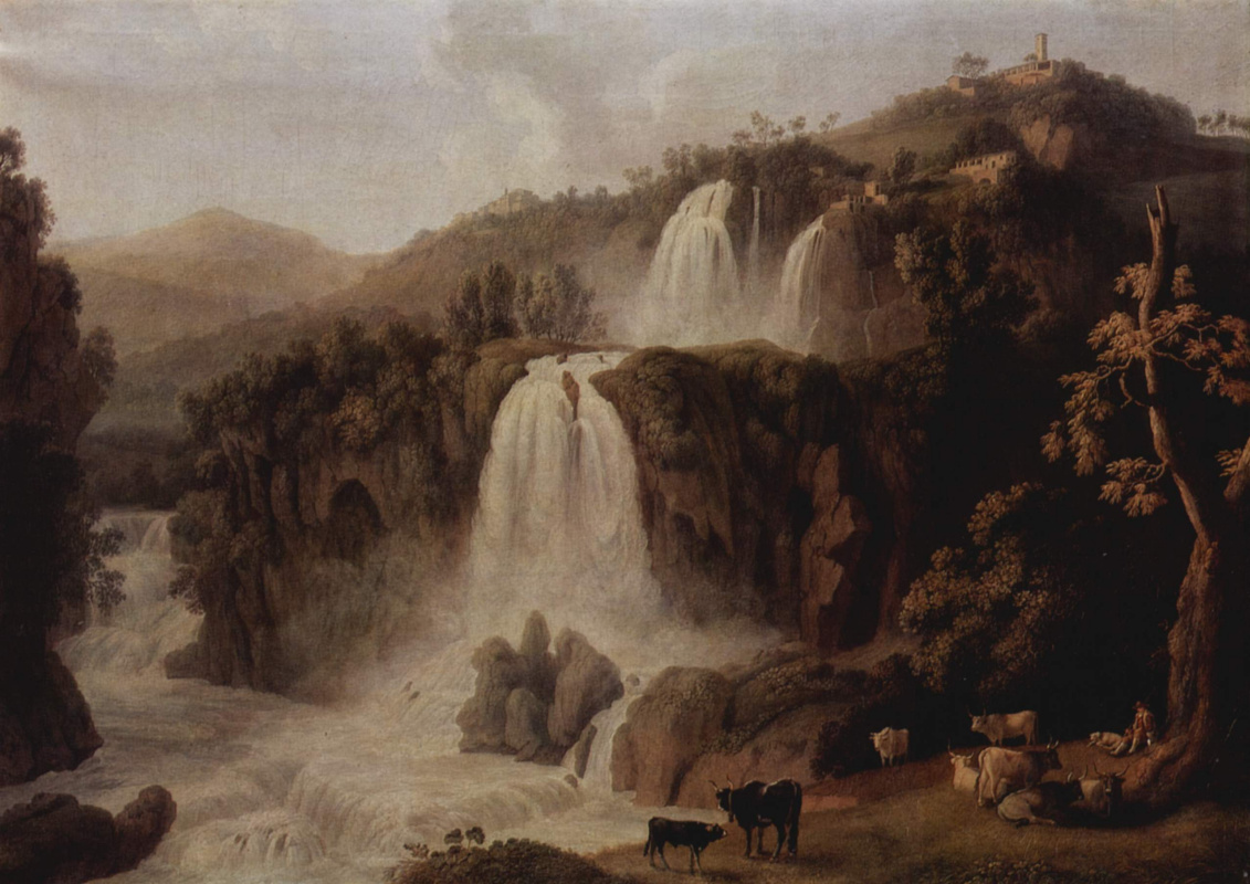 Якоб Филипп Хаккерт. Большие водопады в Тиволи