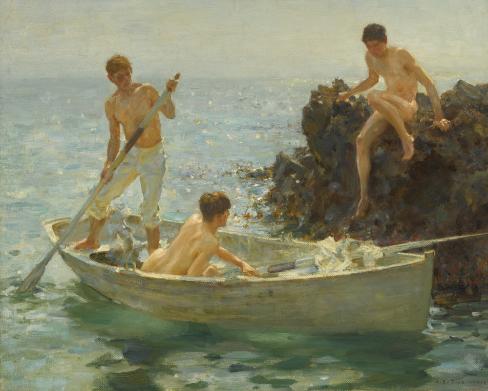Tuke Henry Scott. 1858-1929. The Bathing Cove, 1912