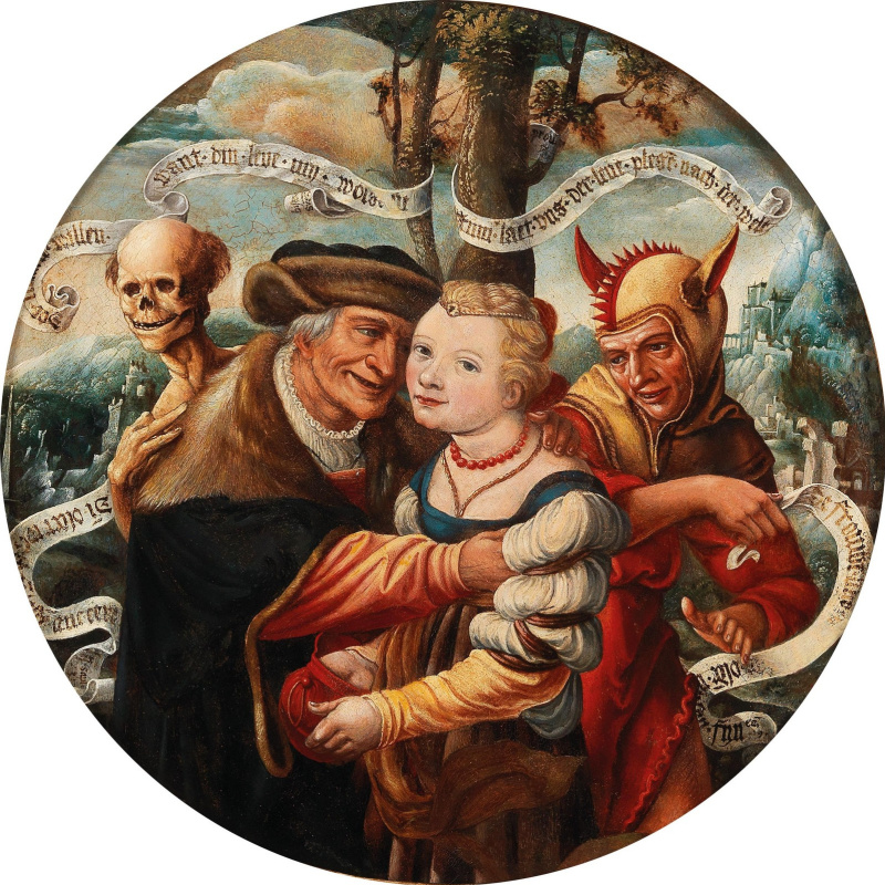 Неизвестный художник. Неравная пара.  XVI век