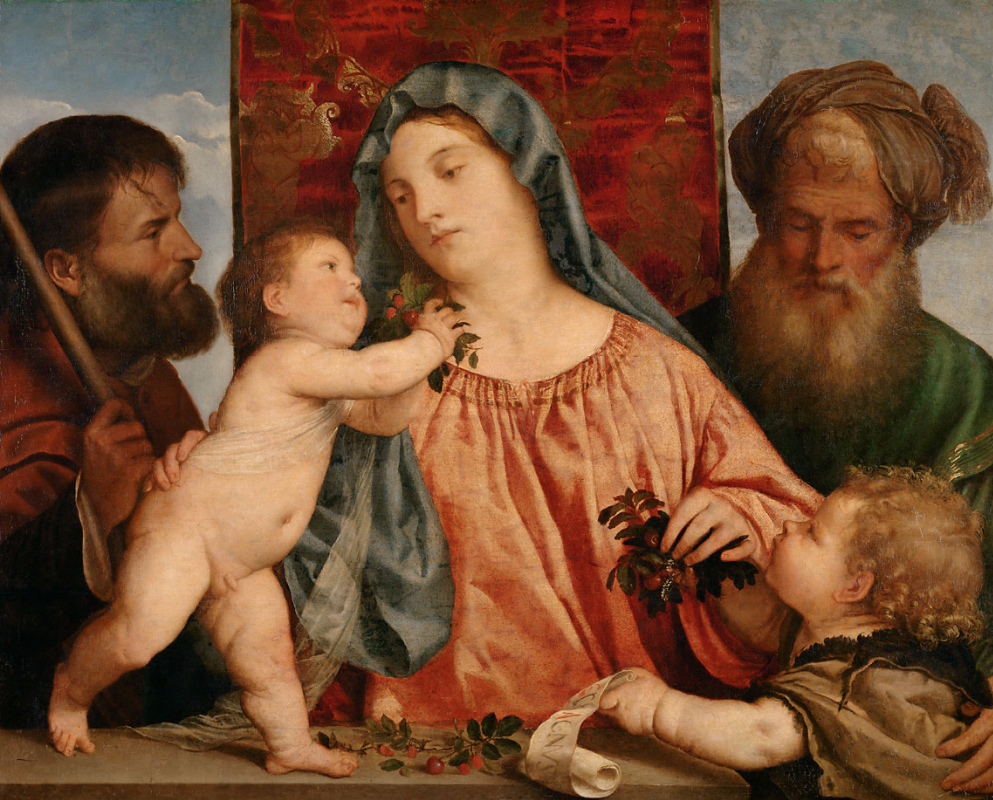Мадонна с вишнями (Мадонна со святым Иосифом, Иоанном Крестителем и святым Захарией)