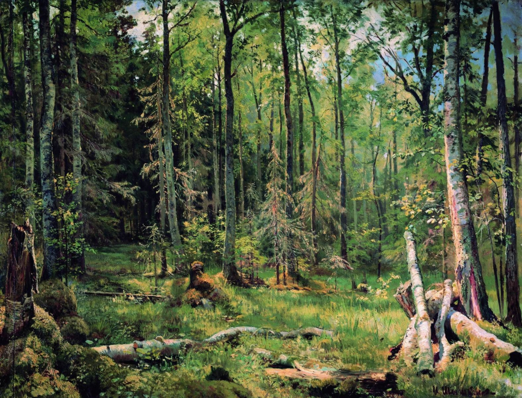 Иван Иванович Шишкин. Смешанный лес (Шмецк близ Нарвы)