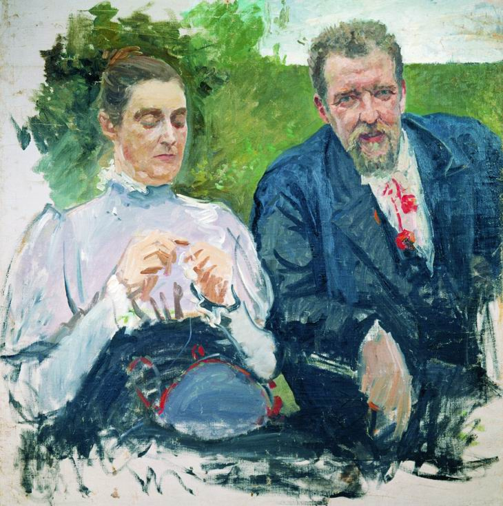 Андрей Петрович Рябушкин. Портрет И. Ф ,Тюменева с женой. 1890-е