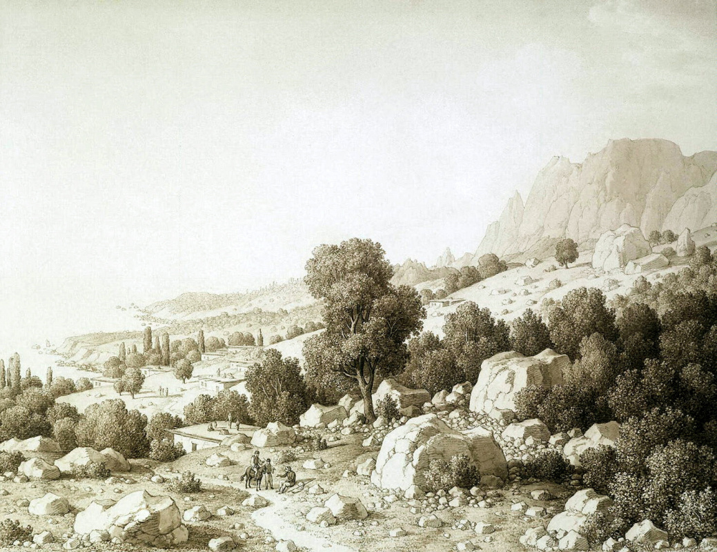 Карл фон Кюгельген. Вид долины близ деревни Мшатка