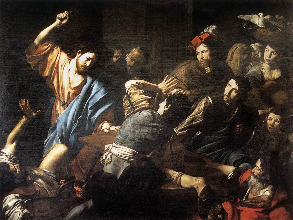 Валантен де Булонь. Христос изгоняет менял из храма