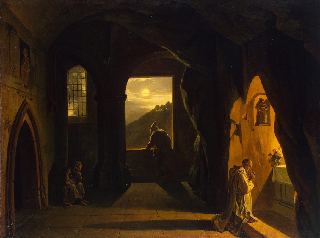 Франсуа Мариус Гране. Монахи в пещере