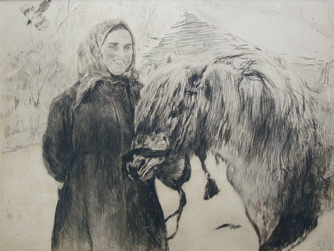 Валентин Александрович Серов. Баба с лошадью