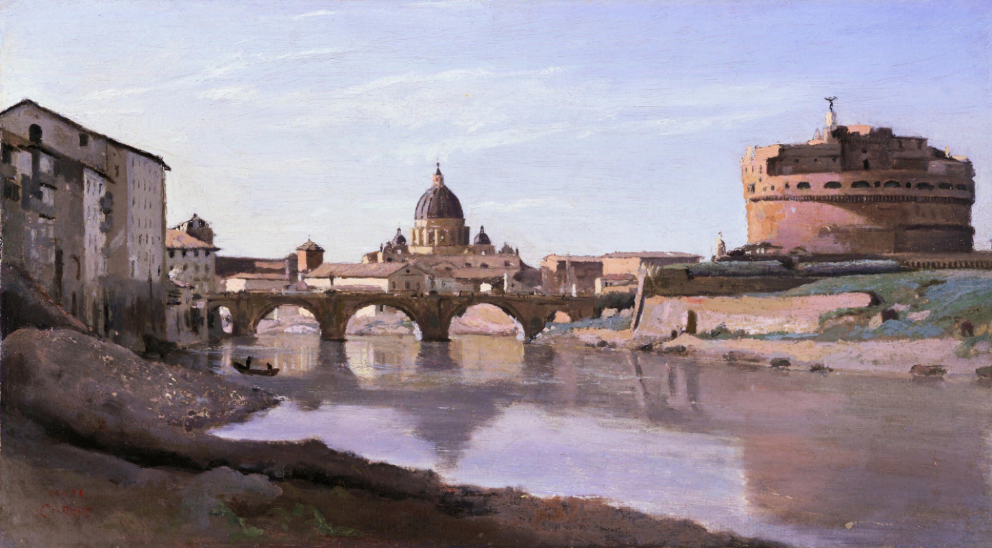 Камиль Коро. Вид на Рим: мост и замок Святого Ангела с куполом собора Святого Петра