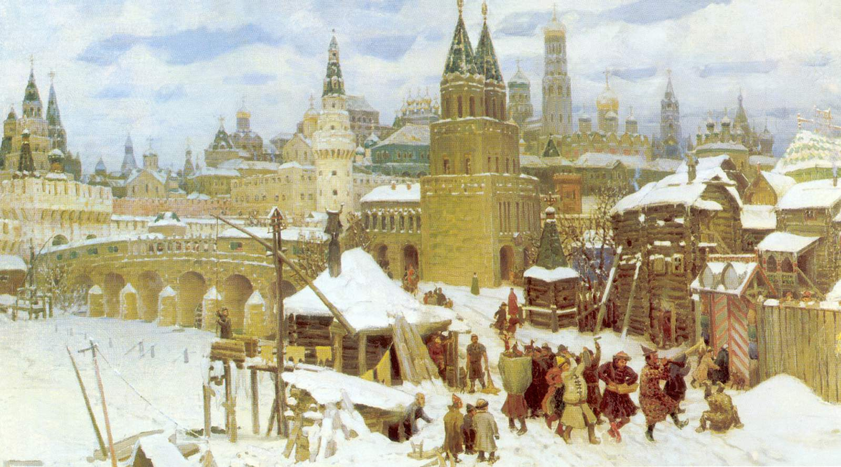 Аполлинарий Михайлович Васнецов - Всехсвятский каменный мост, 1901, 155×284  см: Описание произведения | Артхив