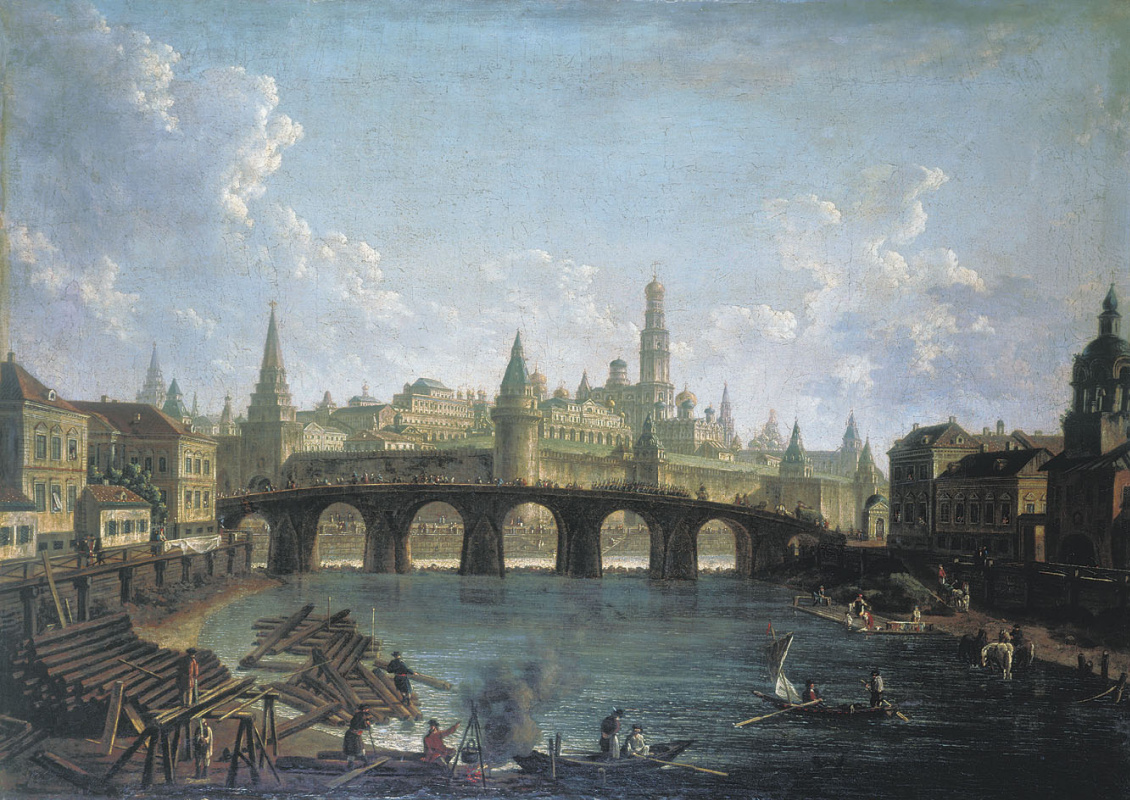 克里姆林宫的看法从石桥梁的边.