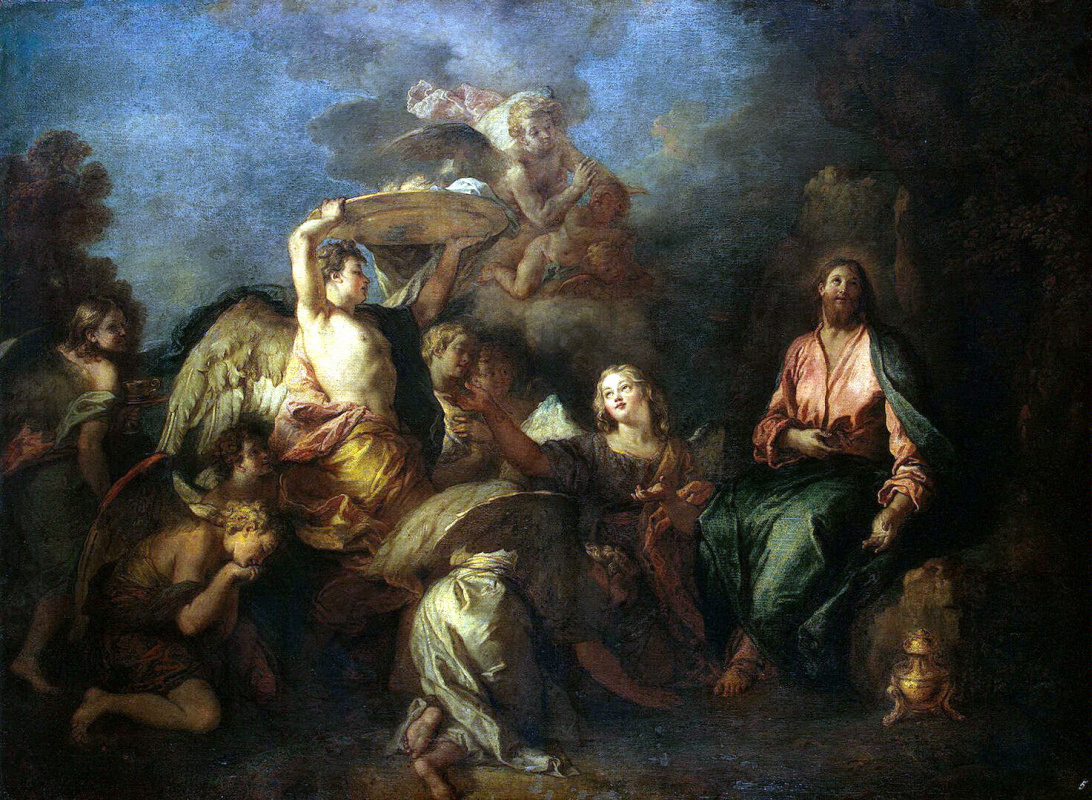 Шарль Де Лафосс. Христос в пустыне, окруженный ангелами