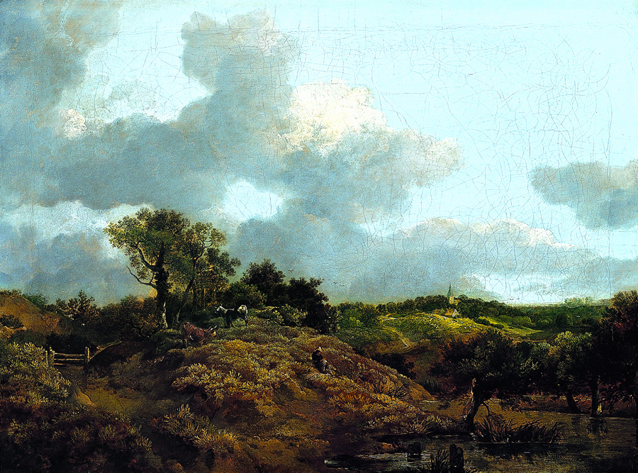 Томас Гейнсборо. Пейзаж с сидящим на склоне пастухом