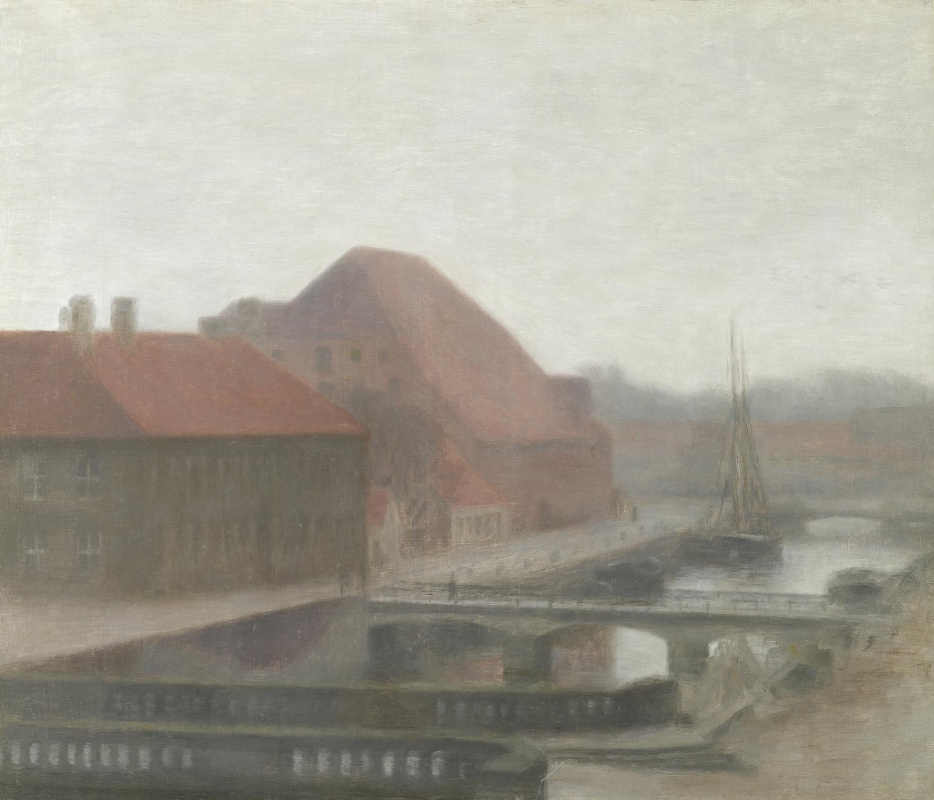 Вильгельм Хаммерсхёй. Вид на канал Фредериксхолм, Копенгаген