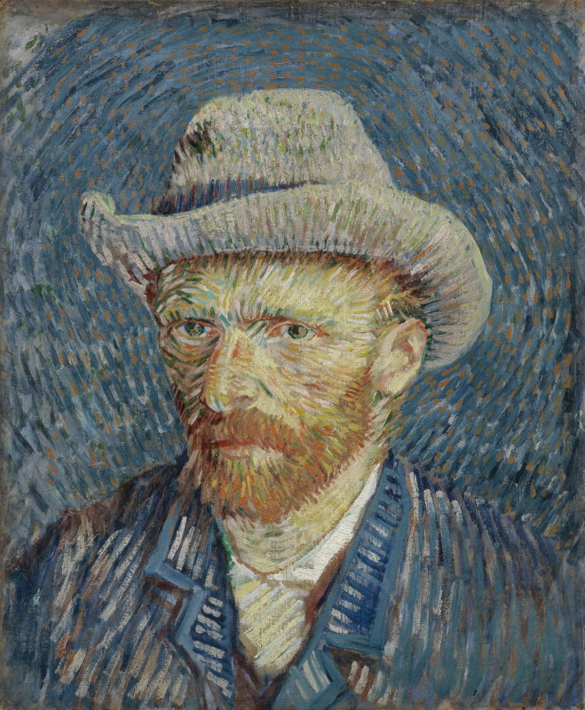 Винсент Ван Гог. Автопортрет в серой фетровой шляпе