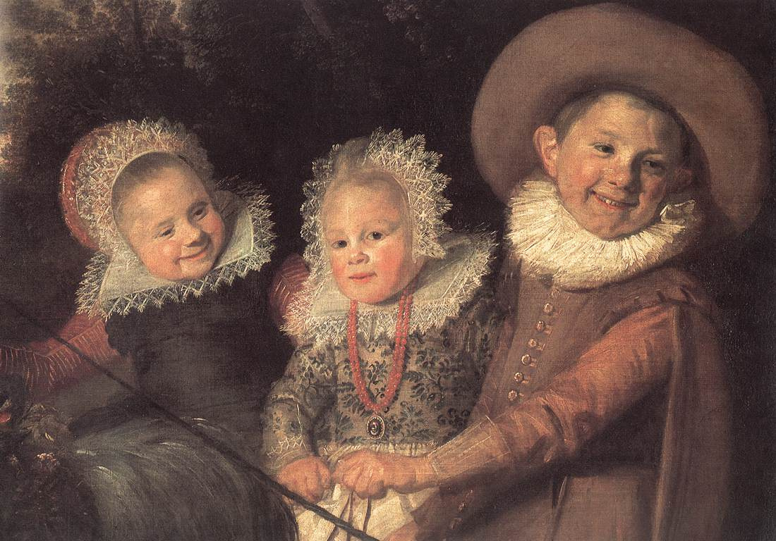 Франс Хальс. Трое детей в повозке, запряженной козлом. Фрагмент. Портрет детей