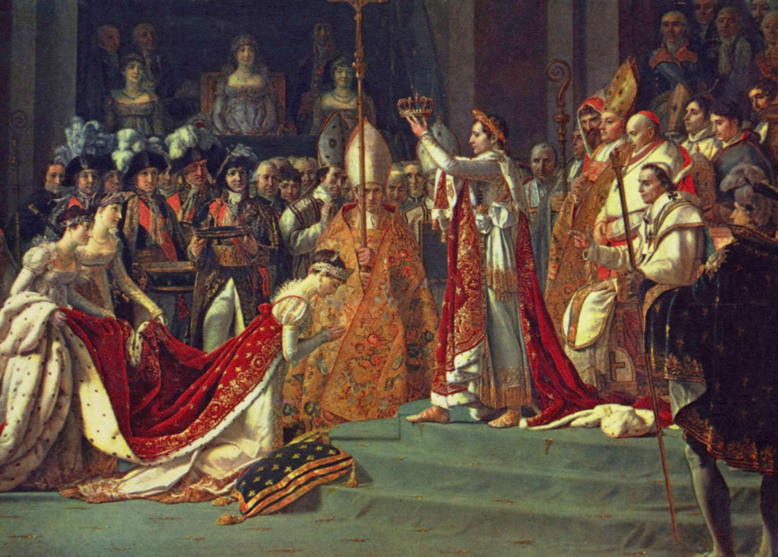 Жак-Луи Давид. Коронация императора Наполеона I и коронация императрицы Жозефины в Нотр-Дам де Пари, 2 декабря 1804 года. Фрагмент