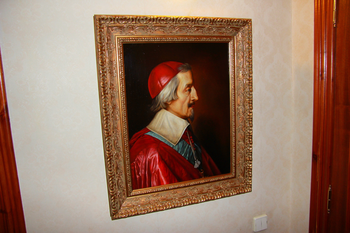 Копия картины "Портрет кардинала Ришелье", 2018 (оригинал худ. Филипп де Шампань, 1642)