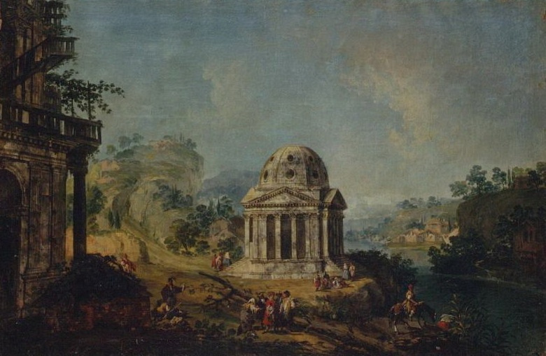 Микеле Мариески. Пейзаж с храмом