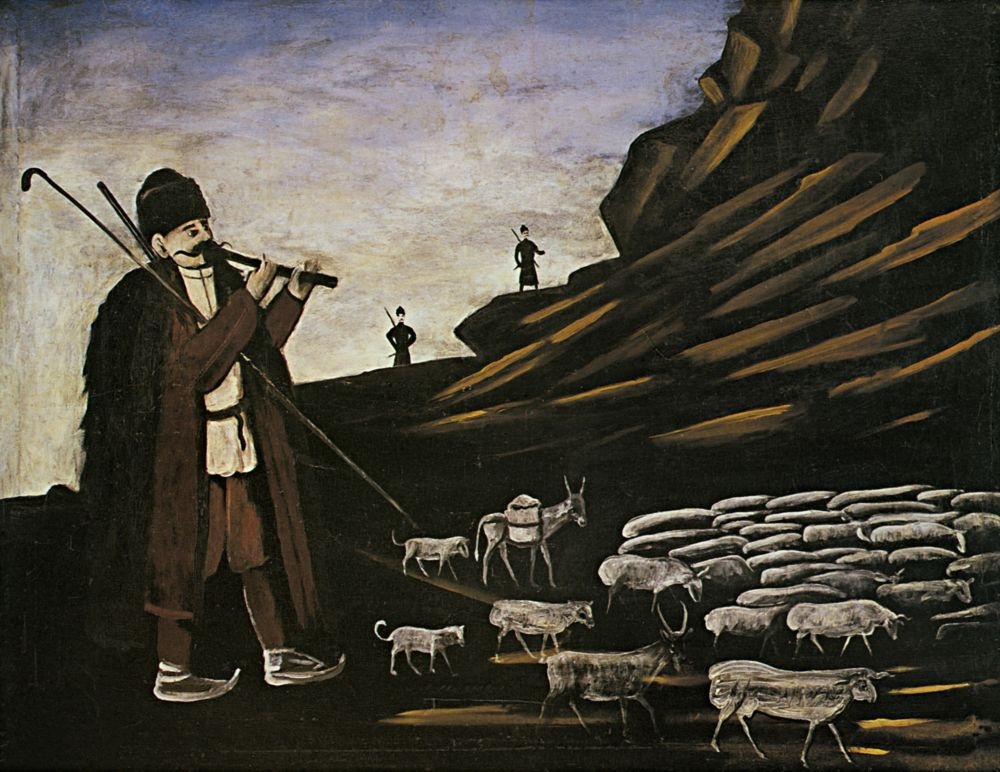 Нико Пиросмани (Пиросманашвили). Пастух с отарой