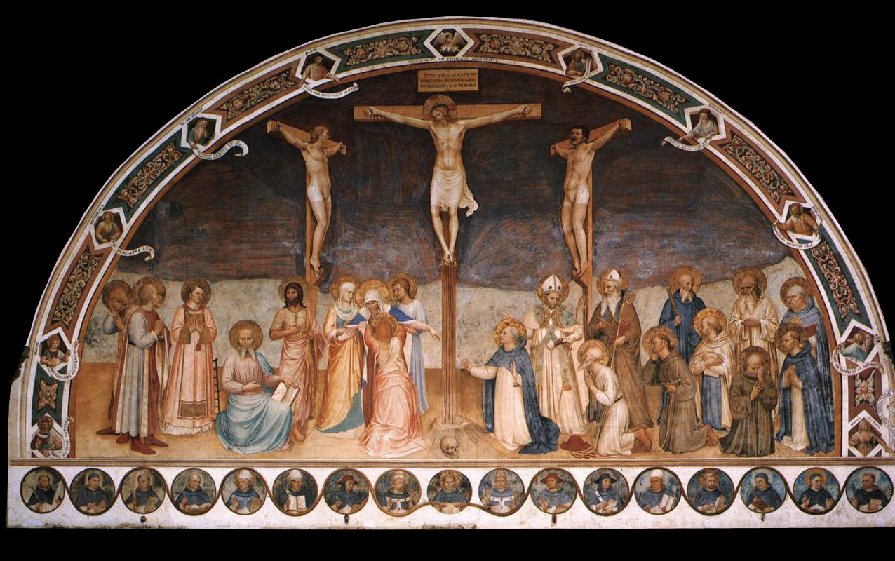 Фра Беато Анджелико. Распятие и святые. Фреска зала капитула монастыря Сан Марко, Флоренция