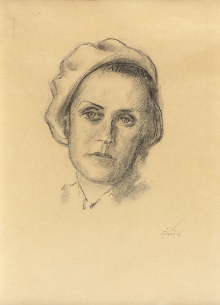 Мстислав Валерианович Добужинский. Портрет жены. 1936