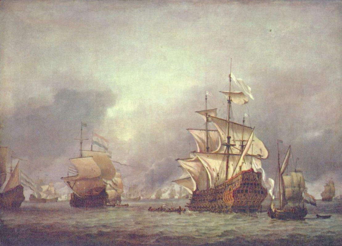 Виллем ван де Вельде Младший. Взятие в плен корабля во время четырёхдневного морского сражения 1666 г.