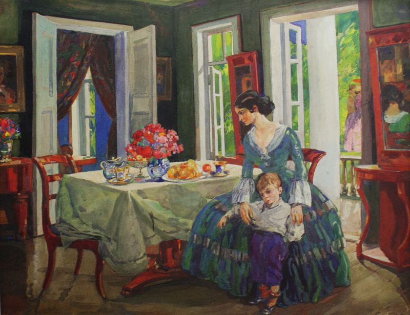 Николай Иванович Шестопалов. «Семья в интерьере» 1910-е