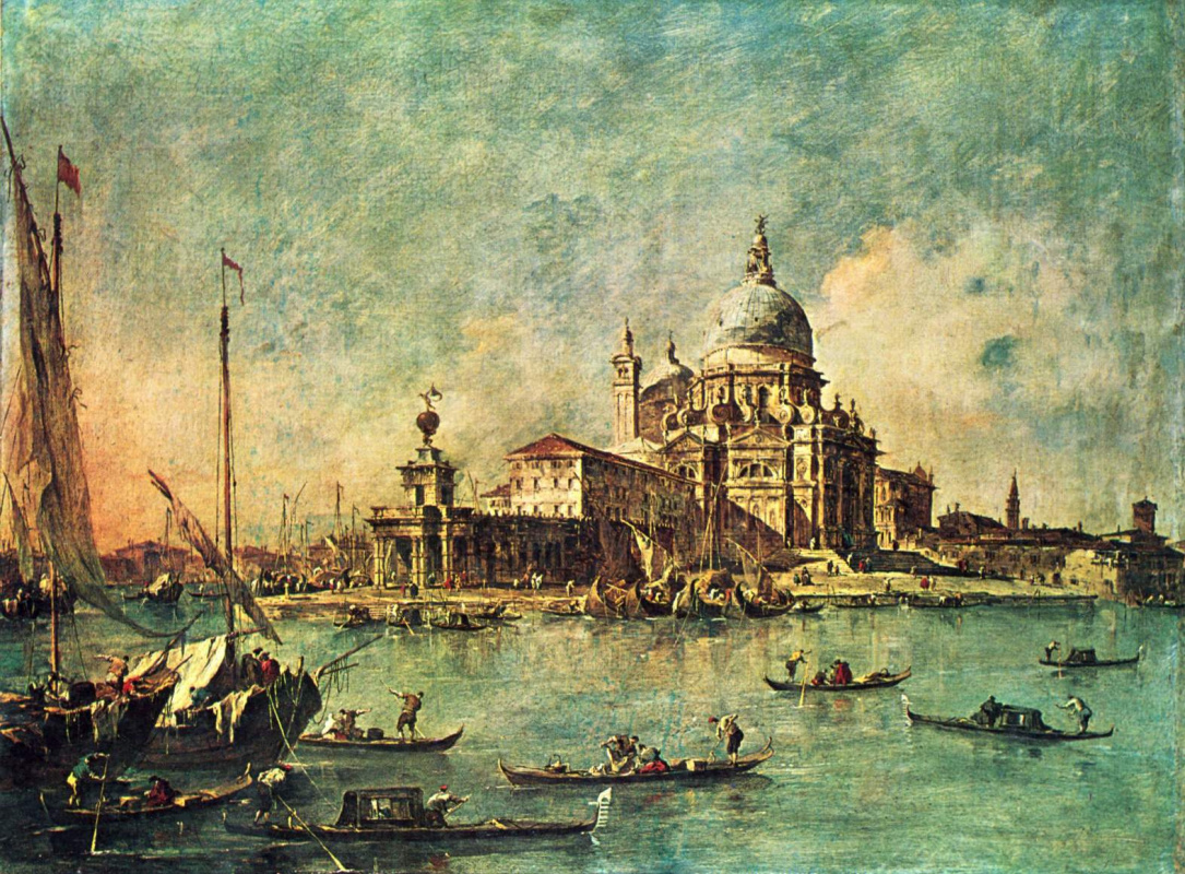 Франческо Гварди. Вид от Таможни на церковь делла Салюте
