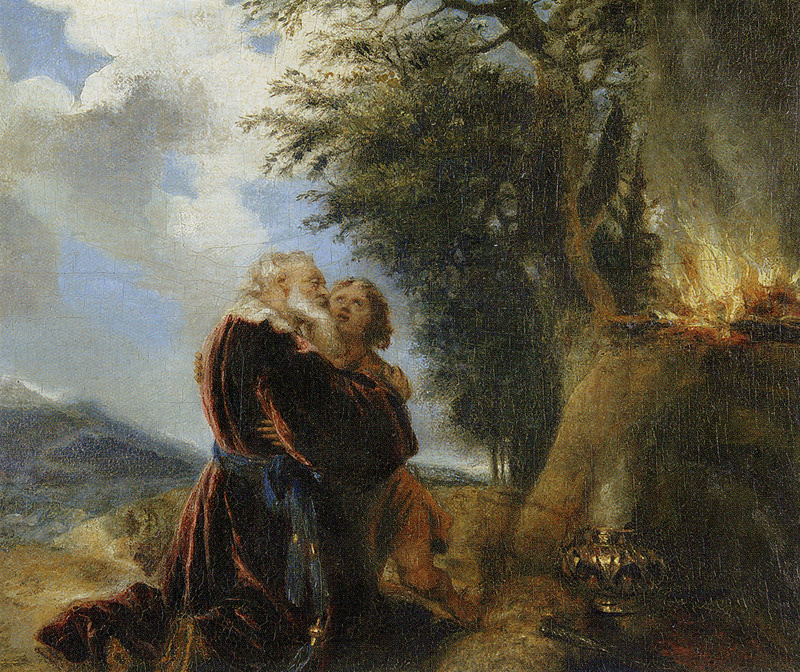 Ян Ливенс. Авраам и Исаак в молитве