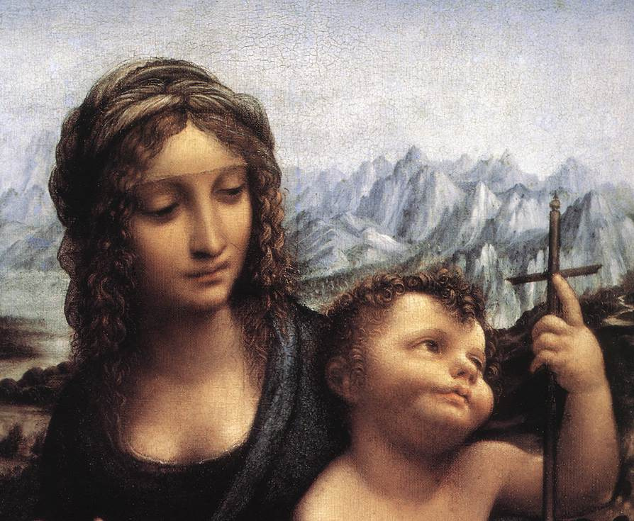 Леонардо да Винчи. Мадонна с веретеном (фрагмент)