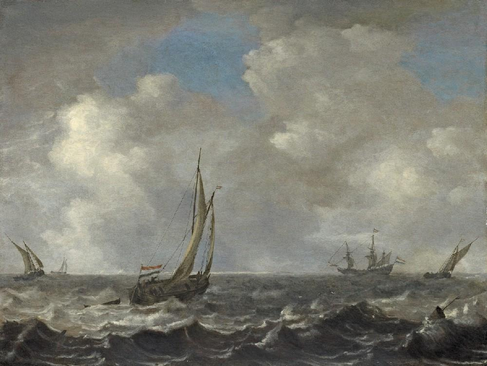 Ян Порселлис. Корабли в бурном море