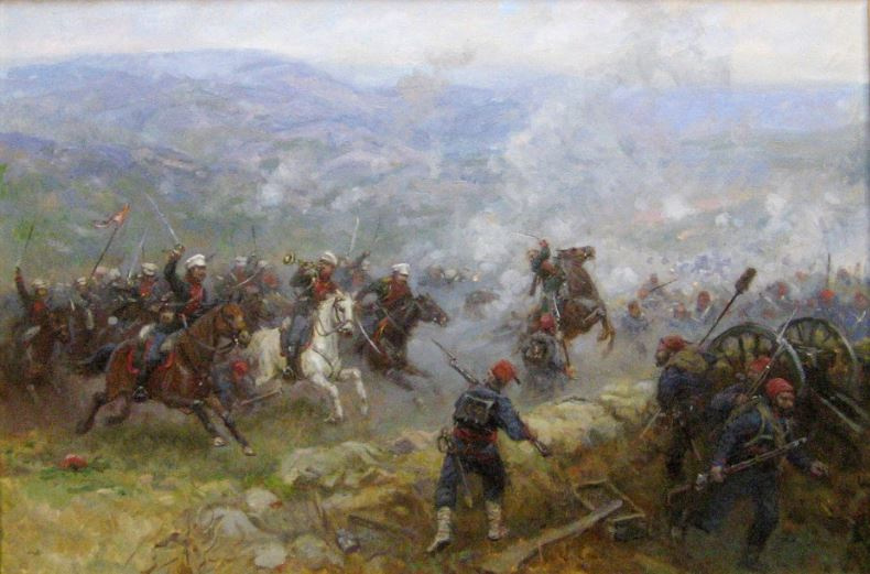 Aleksandr Chagadaev. Атака конных гренадер под горным Дубняком