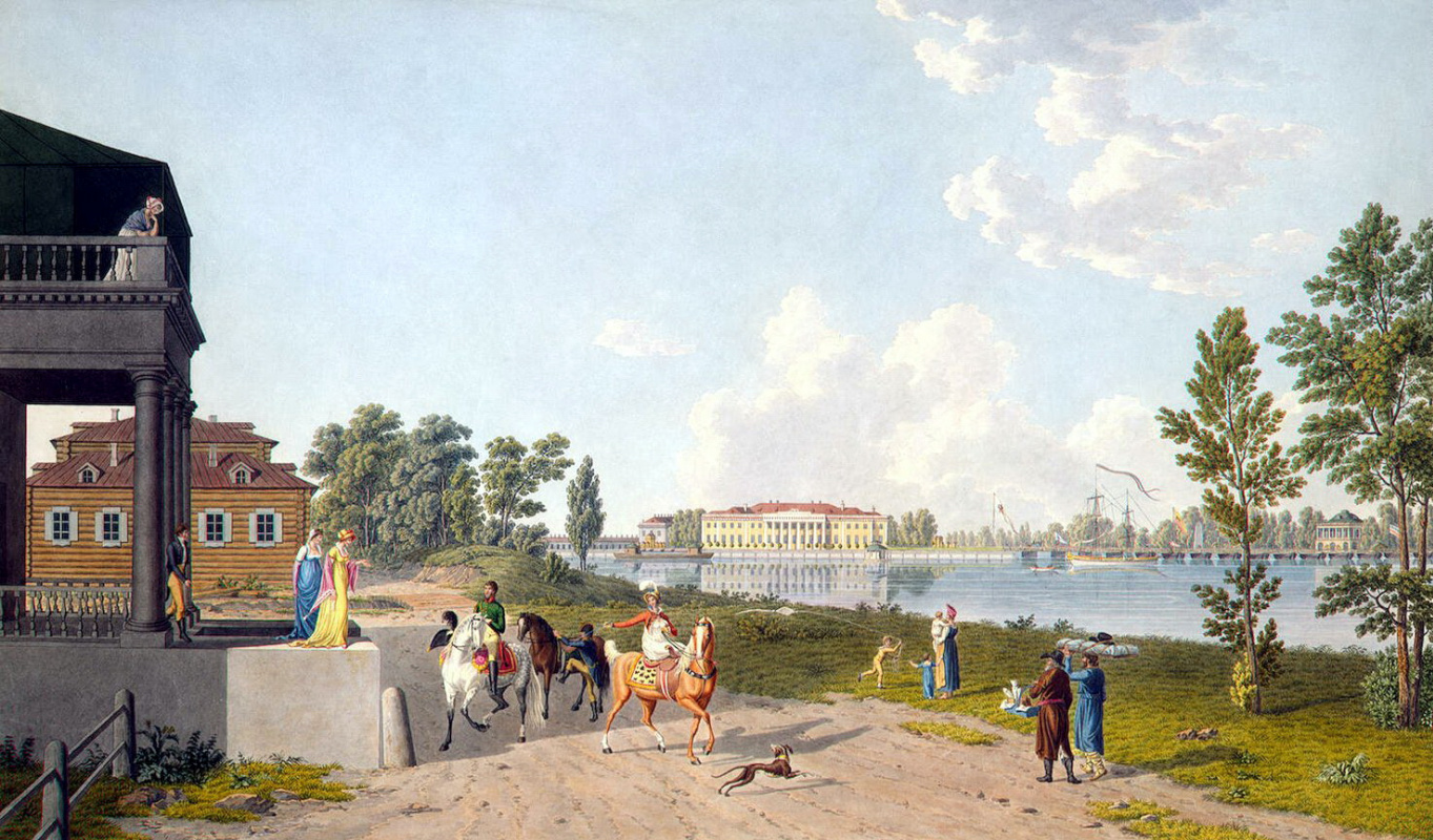 Матиас Габриэль Лори  Младший. Вид на Каменноостровский дворец