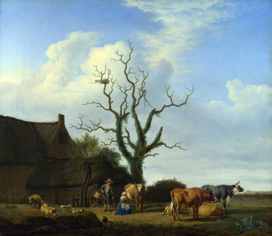 Адриан ван де Вельде. Ферма с мертвого дерева