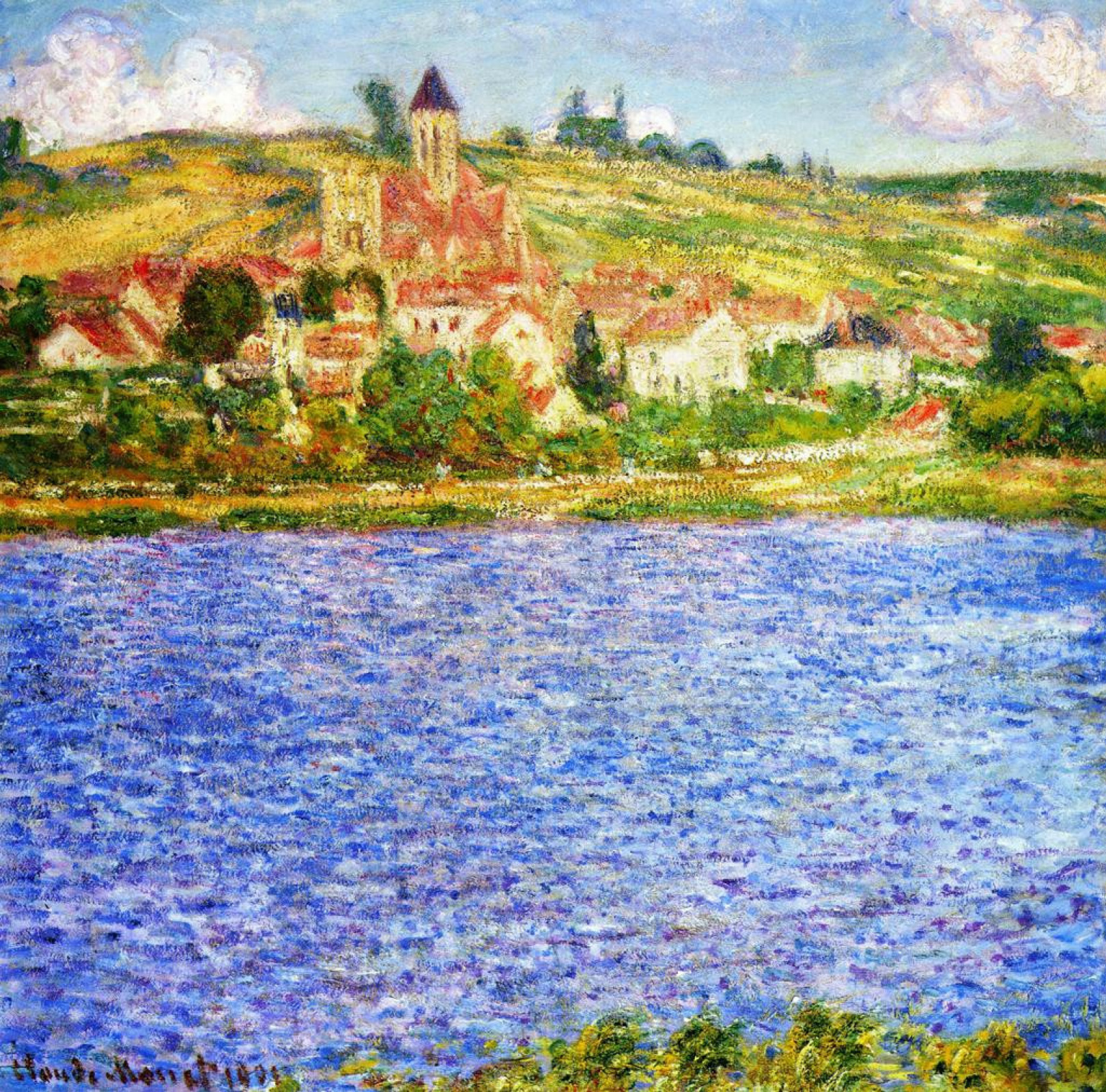 Клод Моне - Ветёй, полдень, 1901, 92×89 см: Описание произведения | Артхив