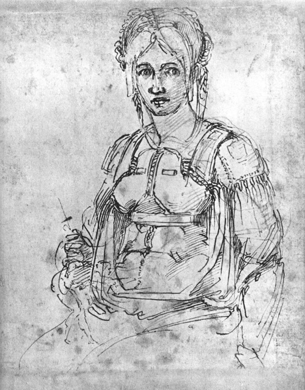 Виттория Колонна, рисунок Микеланджело, 1550 г. Британский музей, Лондон.
По словам исследователей, 