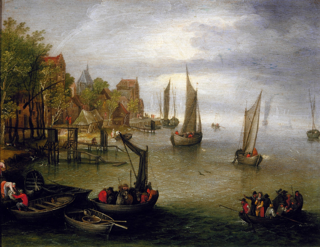 Ян Брейгель Старший. Фламандская весна на реке Шельде. 1608