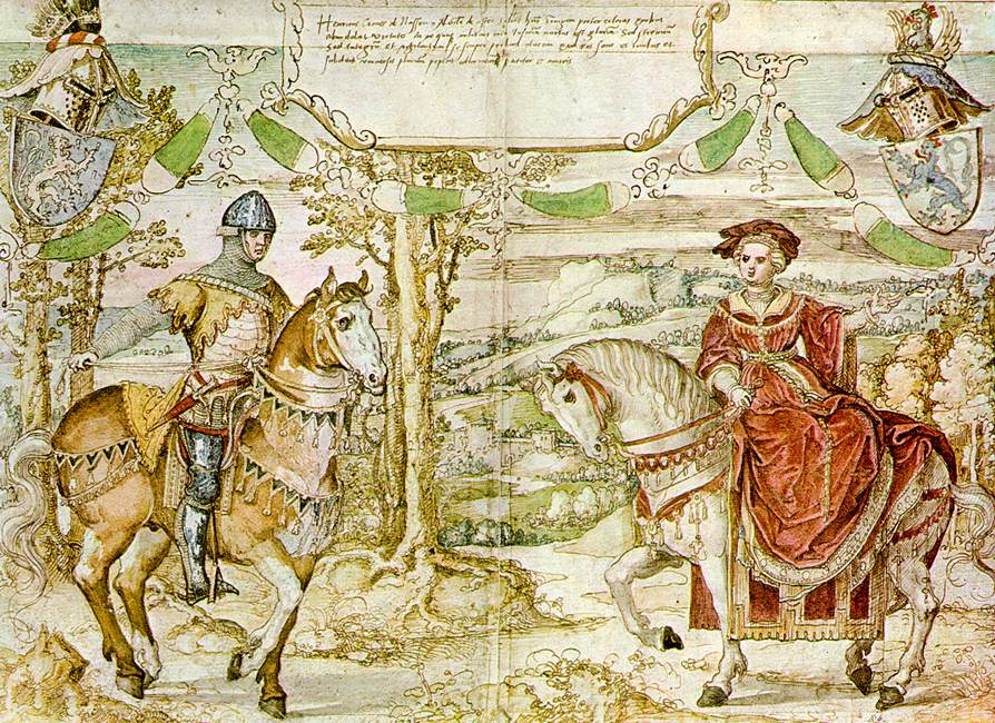 Бернарт ван Орлей. Граф Генрих I из Нассау со своей невестой