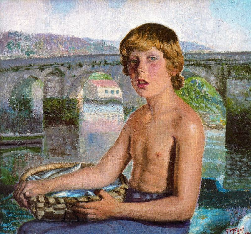 Антонио Медаль. Ребенок с мостом на заднем плане