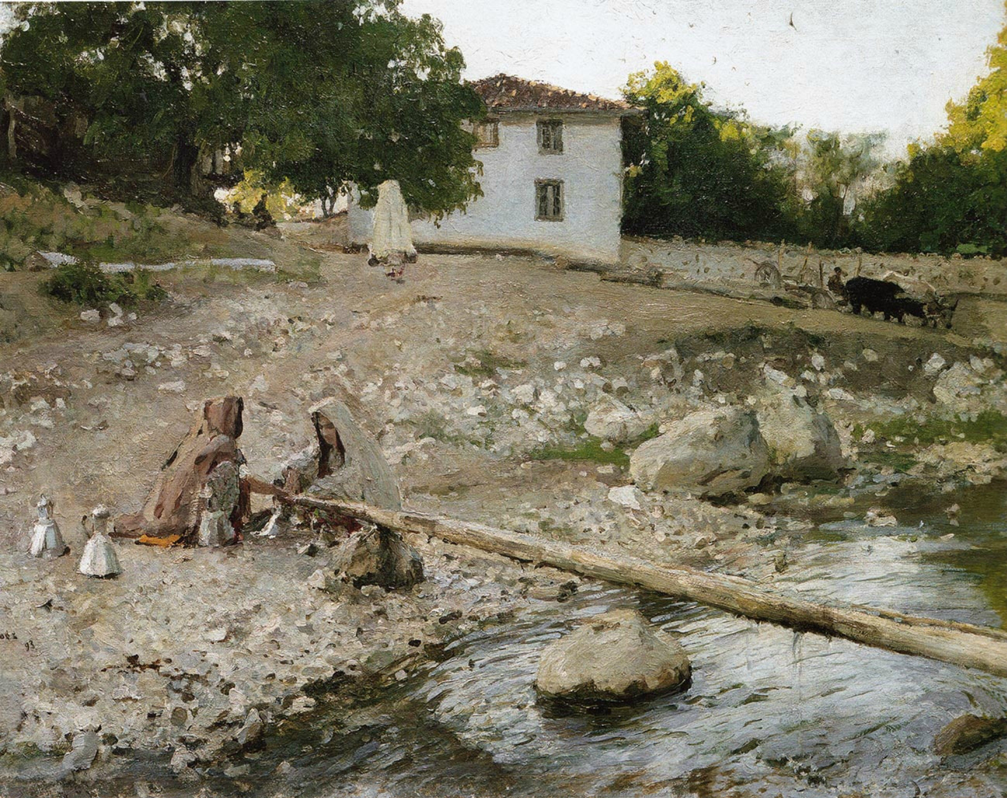 Валентин Александрович Серов - Татарки у реки. Крым, 1893, 71×54 см:  Описание произведения | Артхив