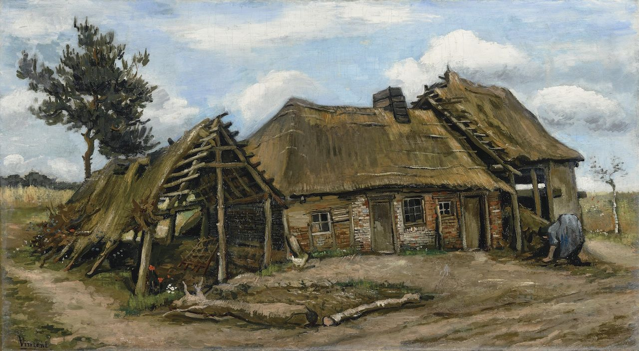 Винсент Ван Гог. Крестьянка перед фермерским домом