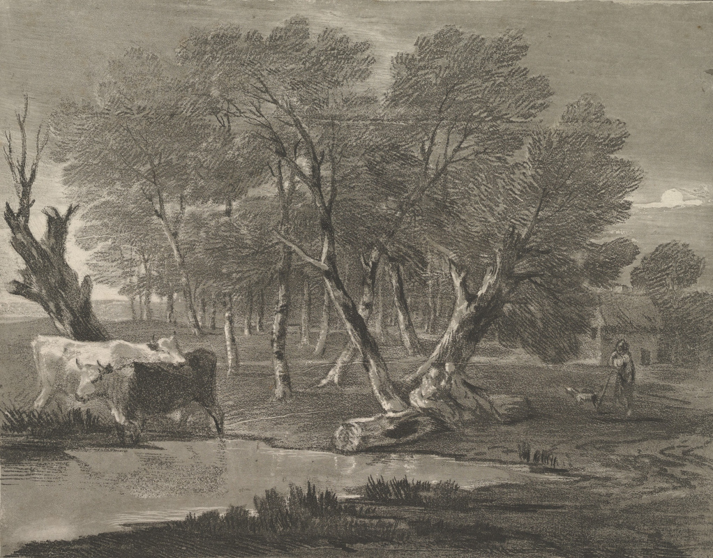 Томас Гейнсборо. Пейзаж с коровами у пруда