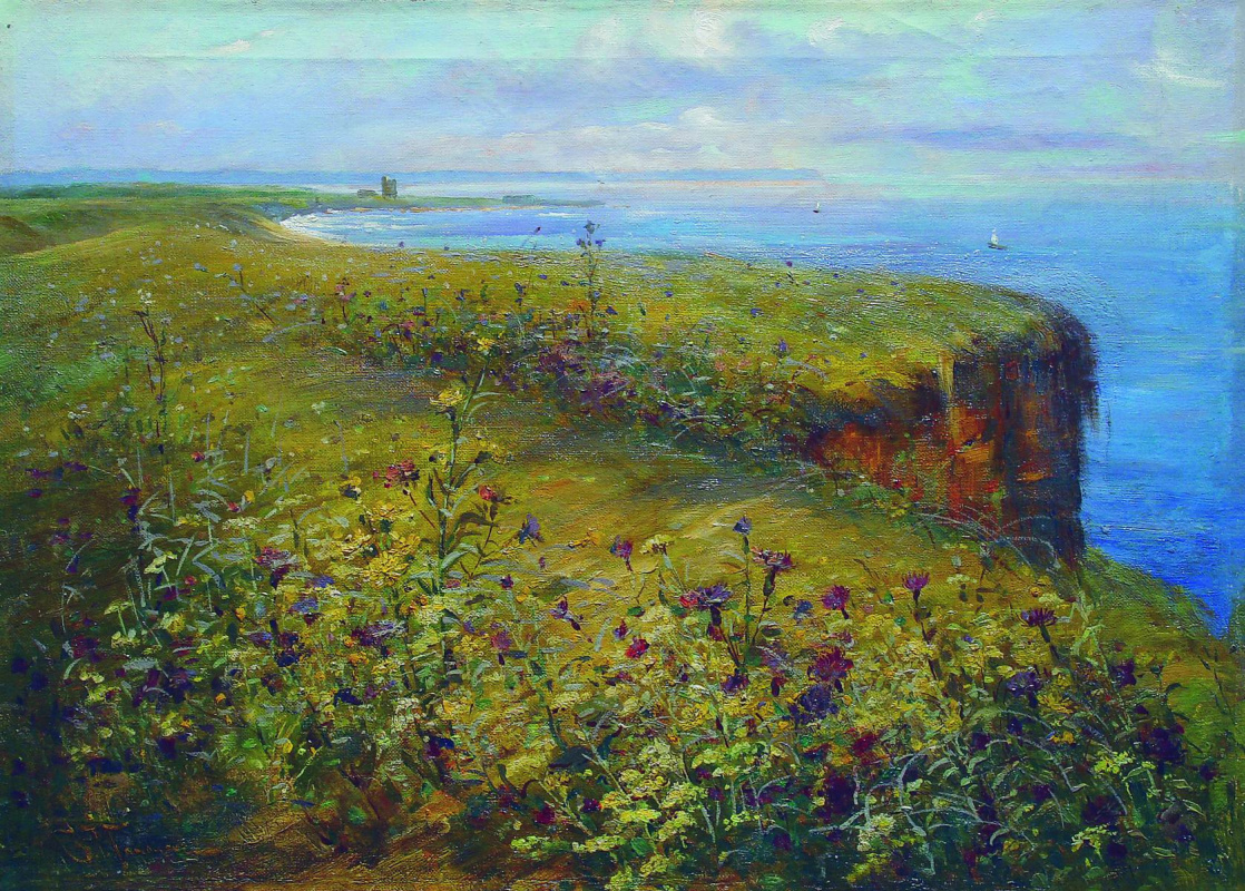 Константин Егорович Маковский. Пейзаж (Море и цветы)