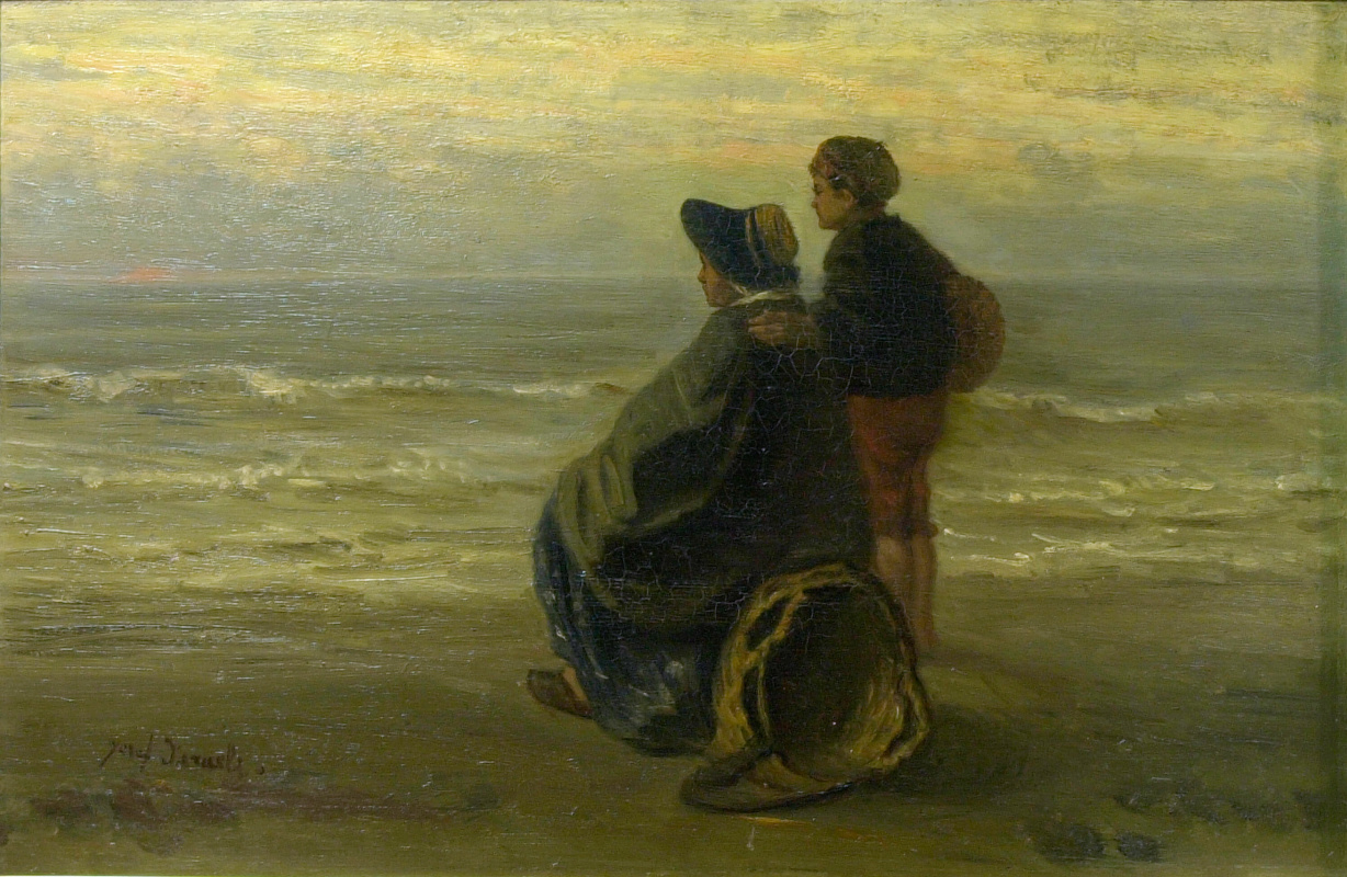 Йозеф Исраэлс. Мать и сын на берегу моря